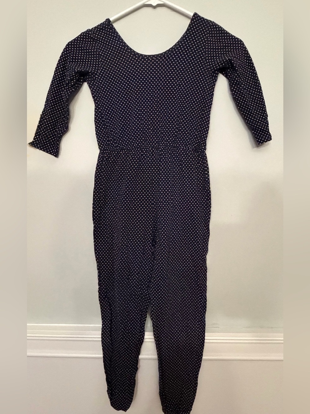 Alice and Ames Size 8 Polka Dot Jumpsuit - Black/Pink